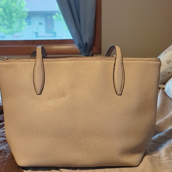 Kate Spade Cream Leather Tote Bag - Picture 3 of 7